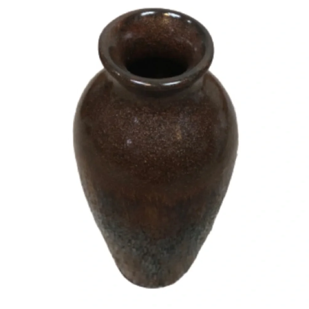Rustic Shimmer Brown Vase